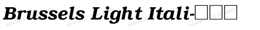 Brussels Light Itali字体转换